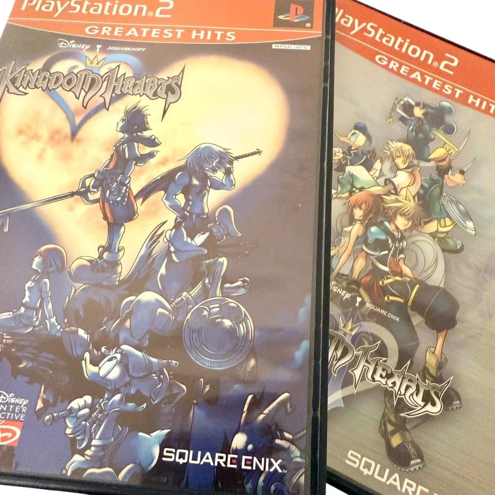 Sony PlayStation 2 Kingdom Hearts 1 & 2 Greatest Hits PS2 Game Bundle Used